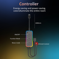 Barre lumineuse LED RGBIC intelligente, synchronisation musicale, lumière d'ambiance, lampe d'angle intelligente pour salle de jeu, bureau, rétroéclairage TV