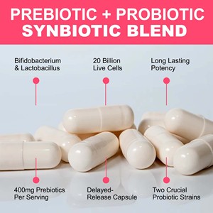 High Quality OEM Prebiotic <b>Probiotic</b> Capsules 20 Billion CFU Support Gut Health Digestion and Immune Function Capsules - Product Image 2