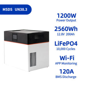 순수 사인파 1200W 인버터 출력 2560Wh LiFePO4 <span class=keywords><strong>UPS</strong></span> 백업 전원 MPPT 태양광 발전기 에너지 저장 전력 스테이션 - Product Image 1