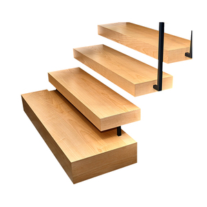 <span class=keywords><strong>HAODU</strong></span> Freischwebende Treppenstufen Eiche Moderne Umweltfreundliche Massivholz-Treppenstufen und Setzstufen Eiche - Product Image 1