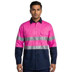 Camiseta Polo de Trabajo de Alta Visibilidad Unisex al por Mayor, Manga Corta, Poliéster/Algodón, Transpirable, Reflectante, Ropa de Trabajo de Seguridad - Product Image 1