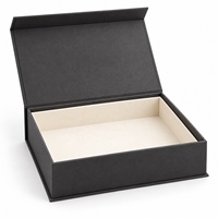 Boîte-cadeau écologique FOVAIRE de style livre avec couvercle magnétique, emballage rigide, impression quadricolore pour ensemble portefeuille et porte-clés