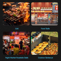 Barbecue sans fumée de qualité professionnelle avec système intégré de purification des fumées pour les services de restauration de marchés nocturnes