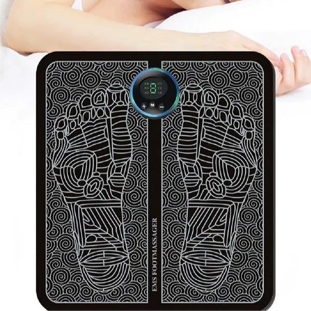 Intelligent Foot Massager Pad, Pulse Physical Therapy Foot Pad Micro Current USB Charging Model Foot Massager Machine/