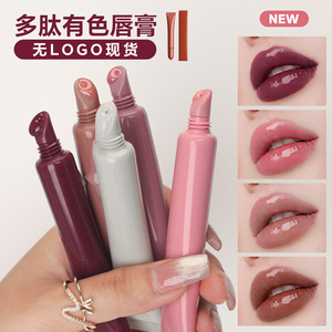 Peptide-Infused Tinted <b>Lip</b> Oil in Squeeze Tube - Hydrating Water-Light Gloss for Plump "Dudu" <b>Lips</b> - Product Image 3