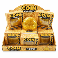 Jouet Squishy Monnaie d'Or Géante ZW en Gros, Jouet Sensoriel Anti-Stress Rempli de Paillettes Liquides à Remontée Lente, Vente en Gros