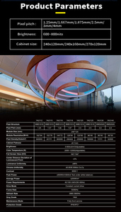 Màn hình LED trong nhà cong, mềm dẻo, hình dạng bất quy tắc, sáng tạo, dùng cho trung tâm thương mại, quán bar, KTV, màn hình dạng ruy băng - Product Image 5