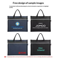 Porte-documents noir personnalisé avec logo, organiseur de voyage d'affaires, pochette avec fermeture éclair, sac de conférence pour documents, sac fourre-tout pour homme, sac cadeau de luxe