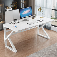 Vente en gros, bas prix, Durable, bureau à domicile, cadre métallique Simple, noir et blanc, bureau d'ordinateur Pc de jeu