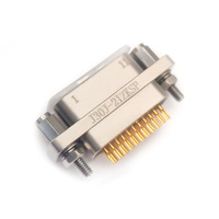 Connecteur Micro-D Rectangulaire Femelle en Laiton Série J30J J30J-25TJ/ZK J30J-37TJ/ZK, Contact 500V, 50A, Contacts Plaqués Or