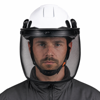 Casque de sécurité forestier professionnel ANT5PPE 4 en 1 avec écran facial en maille et protection auditive pour travaux avec tronçonneuse (EPI)