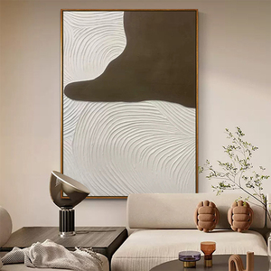 Decoración del Hogar, Obra de Arte Verde Minimalista Pintada a Mano, Relieve 3D, Cuadros Modernos Grandes, Diseño de Interiores, Arte de Pared - Product Image 3