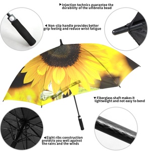 Free Design Advertising Gift Golf <b>Umbrella</b> Full Printed Pattern Windproof Strong Durable Fashion OEM ODM Flower Design <b>Umbrella</b> - Product Image 5