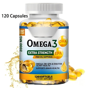 Capsules d'huile de poisson halal Oméga 3 6 9 2400 mg de haute mer pour les soins de la peau, en vrac, avec Epa Dha Oméga 3 de haute mer, huile de poisson Oméga 3, huile de poisson Oméga-3 - Product Image 1