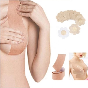 Peau claire <span class=keywords><strong>noir</strong></span> Tan Uplift Boob Tape étanche Diy Breast Tape avec couvre-mamelon - Product Image 5
