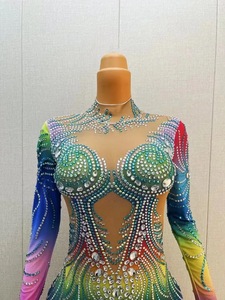 <span class=keywords><strong>Abito</strong></span> da sera con Glitter arcobaleno Maxi <span class=keywords><strong>abito</strong></span> da sera con decorazioni con perline <span class=keywords><strong>abito</strong></span> da ballo per festa di <span class=keywords><strong>laurea</strong></span> - Product Image 2