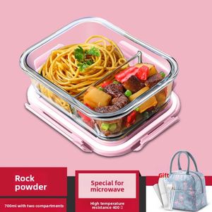 Glass <b>Lunch</b> <b>Box</b> Microwave Safe Airtight Keep Warm Food Container Compartment Bento <b>Box</b> with Lid for Office Workers Students - Product Image 3