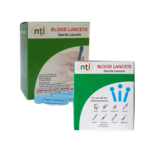 Lancettes sanguines de sécurité jetables, stériles, en acier inoxydable, pour les appareils de surveillance du glucose - Product Image 4