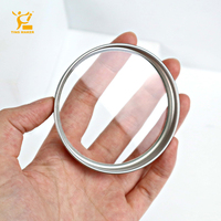 Tin smaker OEM Custom Logo Lebensmittel qualität Silber Blechdose Runde Metall dose Verpackung mit PVC-Fenster Kleine Blechdose für Süßigkeiten