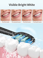 Estuche de viaje T14, juego de regalo de cepillo de dientes con 8 cerdas de nailon, 45000VPM, IPX7, carga impermeable, 2H, duración de 120 días, cuidado bucal familiar