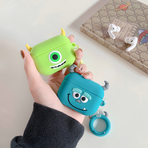 Cuffie in Silicone Della Copertura Per <span class=keywords><strong>Airpods</strong></span> pro Caso 3D Fumetto Sveglio Monsters Mike Sully Auricolare Per Il Caso di Aria 3 baccelli Orecchio casi di baccelli - Product Image 2
