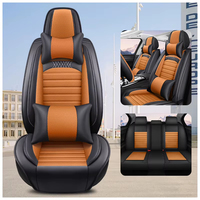 Ensemble de housses de siège de voiture en cuir Nappa respirant de style professionnel de luxe pour Civic toutes saisons, 16 pièces, compatible avec la plupart des véhicules