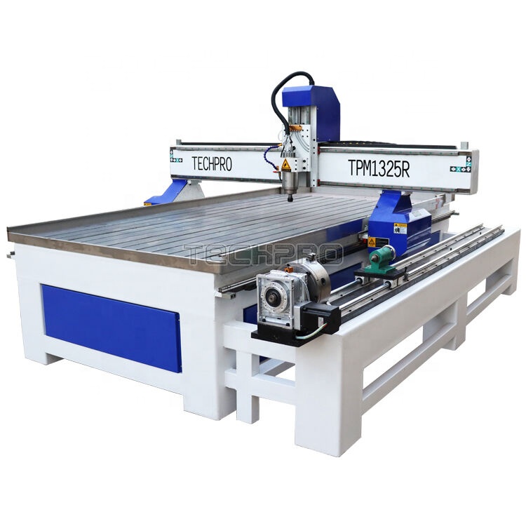 Alta sconto TechPro macchina di fresatura CNC 4 assi di rotazione tabella di cnc macchina