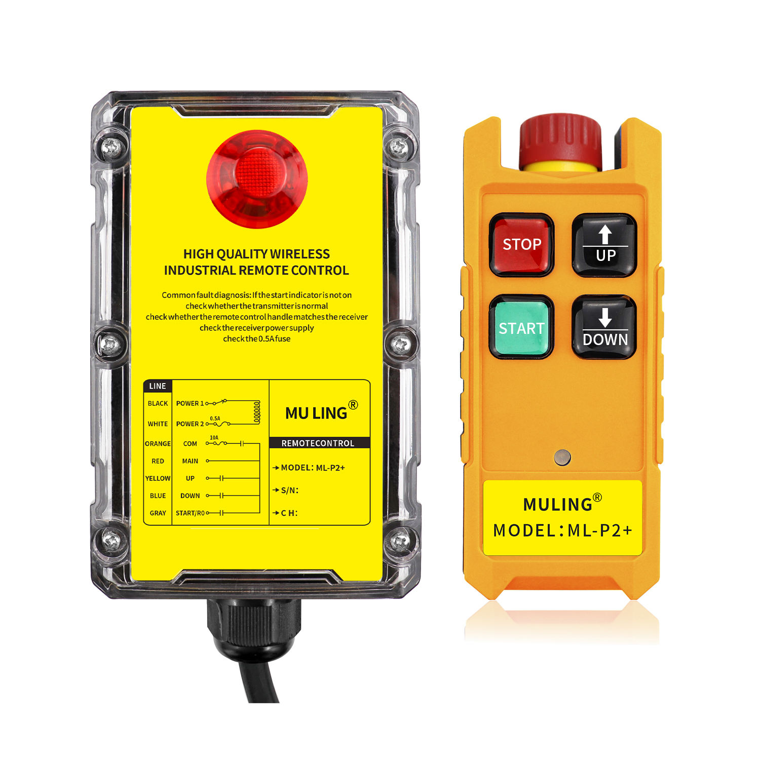 1 transmisor y 1 receptor