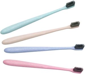 Brosse à dents en paille de blé à poils doux pour adultes, brosse à dents biodégradable pour usage domestique - Product Image 5