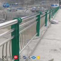 Barandilla de Seguridad para Puentes y Carreteras, Resistente a Impactos, Personalizable, Galvanizada, Tipo Tubo, Q235/Q34