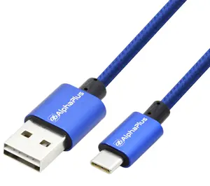 USB C ל-USB, מהיר טעינת כבל, עבור Samsung Galaxy S10,S9,S8, LG,Huawei P20, iPad פרו 2018 MacBook במלאי כחול צבע 1m