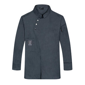 Venta al por mayor chaqueta sólida para hombre abrigo de Chef restaurante panadería Catering ropa de trabajo abrigo mujeres cocina cocinar ropa - Product Image 4