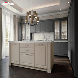 Pháp phong cách thanh lịch đồ nội thất nhà bếp màu sắc ánh sáng sơn mài tùy chỉnh tủ bếp - Product Image 3