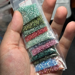Gemas HQ Melee de 1.0mm, 1.5mm, 2mm, 2.5mm, 3.0mm, Diamantes Verdes y Rosas de Color Natural, Piedras Sueltas de Moissanita Azul - Product Image 2