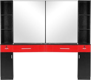 Treo Tường Trạm Cắt Tóc Với 6 Máy Sấy Tóc Chủ Sở Hữu Salon Tạo Kiểu Tóc Với Gương Bàn Trang Điểm Beauty Salon Thiết Bị Spa Thiết Lập - Product Image 3