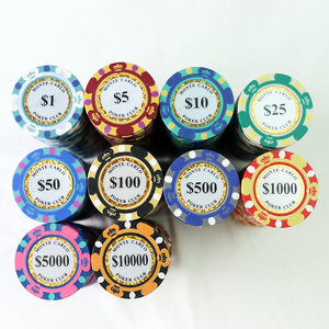 Neue Diamant-Form <span class=keywords><strong>Pokerchips</strong></span> 14 g Dreifarbige Krone 40mm 14g 10000 Casino Jetons Hold'em Cash Value Monte Carlo Clay <span class=keywords><strong>Pokerchips</strong></span> - Product Image 3
