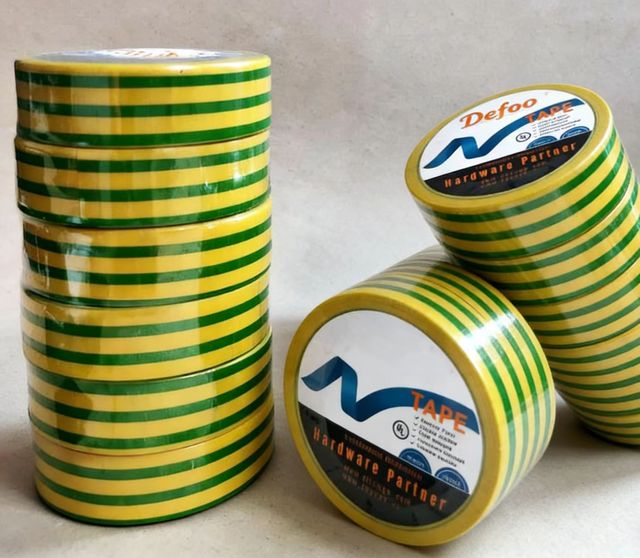 Yellow&green Floor Marking Tape PVC Tape Waterproof Strong Adhesive