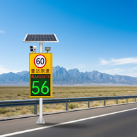 Panneau de signalisation radar de vitesse 600*600 connecté au réseau électrique pour la détection de vitesse des véhicules