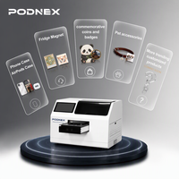Imprimante UV AI PodNEX DX7, nouvelle machine d'impression à plat A4 A3 pour coques de téléphone, étuis AirPods, porte-clés, étiquettes pour animaux de compagnie, ornements
