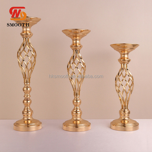 SMOOTH - Florero Decorativo de Metal Dorado para Bodas, Soporte para Flores, Centro de Mesa para Decoración de Mesa de Boda - Product Image 3