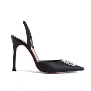 Chaussures à talons hauts classiques pour femmes, nouvelle collection, style créateur, en PU souple, semelle intermédiaire en <span class=keywords><strong>bois</strong></span>, résistantes et confortables - Product Image 1
