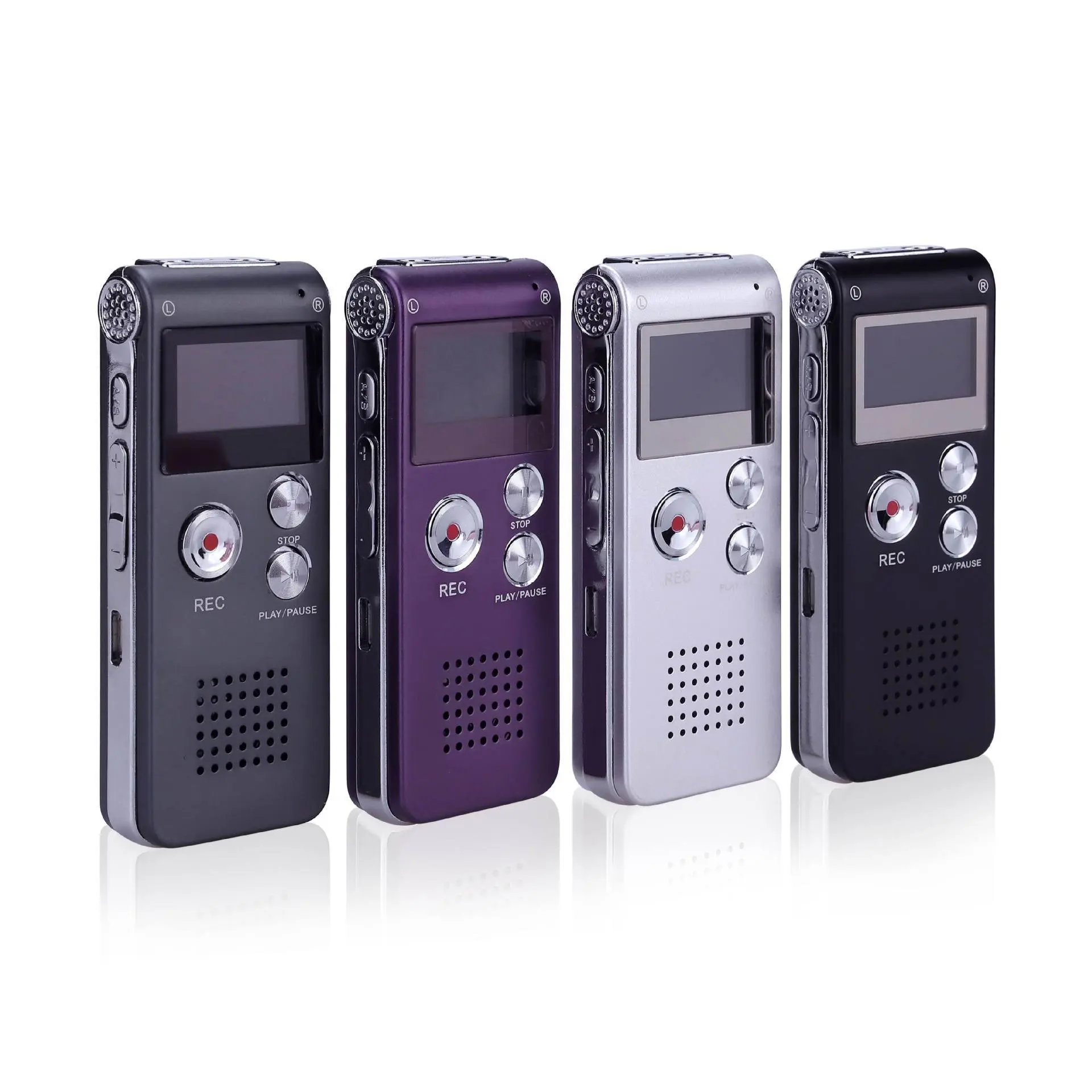 High Quality Rechargeable Steel Digital Sound Voice Recorder MP3 Player USB Storage Recorder