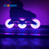 Roues de patins à roulettes LED brevetées 82A 85A 90A PU, auto-alimentées, lumineuses et clignotantes, sans batterie, vente en gros directe d'usine