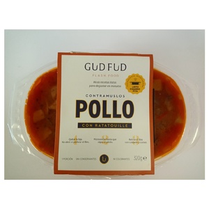 Gudfud - Muslos de Pollo Marinados Premium Españoles, Listos para Comer, Refrigerados, Comida Instantánea, 0.32 kg, Envasados al Vacío, 50 Días de Duración - Product Image 1