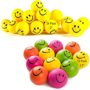 ลูกบอลบีบแก้เครียดรูปหน้ายิ้มสีสันสดใสสำหรับเด็กและผู้ใหญ่ - Product Image 1