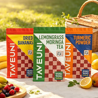 Sachet Doypack Personnalisé à Fond Plat pour Poudre Protéinée, Café, Thé, Snacks et Aliments, Emballage Refermable à Fermeture Éclair – Vente en Gros