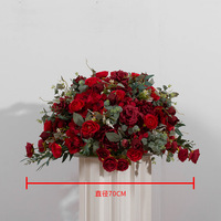Boule de fleurs artificielle en soie rouge, rose, blanche, bleue, 60 cm, 70 cm, 80 cm, décoration de table, centre de table, décoration de mariage
