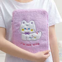 Sac à bandoulière unisexe en velours peluche léger et portable, pochette pour ordinateur portable avec fermeture éclair, iPad Pro/Air/Mini 9.7" 10.9" 10.5" 11" Galaxy Tab