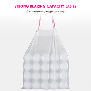 Custom Printed Color Size GRS CE BSCI ISO Certificate Certification Plastic Roll-on Drawstring Trash Garbage Bag in Roll - Product Image 3