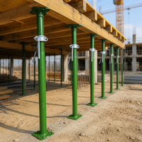 Étai télescopique réglable en acier robuste XSH, entièrement fileté, pour coffrage de dalle, peint en vert, Construction 1